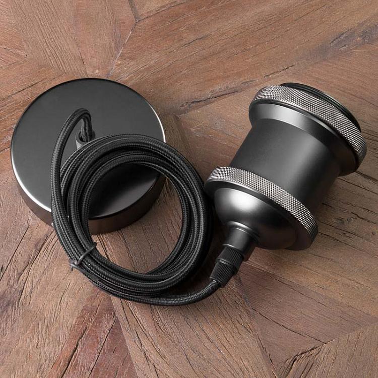 Подвесной светильник Чарли, матовый чёрный, E40 Hanging Lamp Base Charlie, Matt Black E40