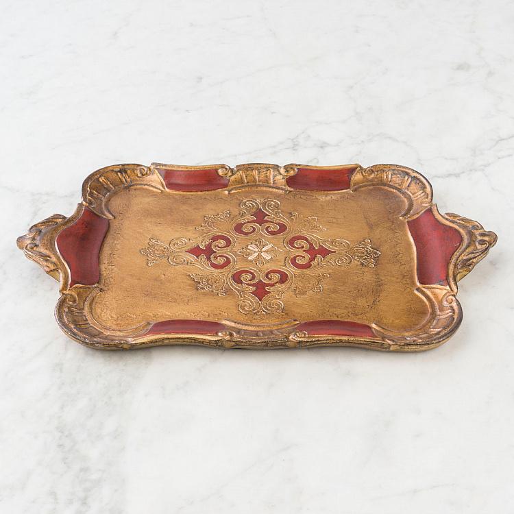 Поднос Антуанетта Antoinette Tray Gold And Red