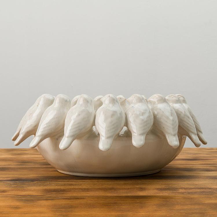 Белая пиала Птицы Birds Bowl White