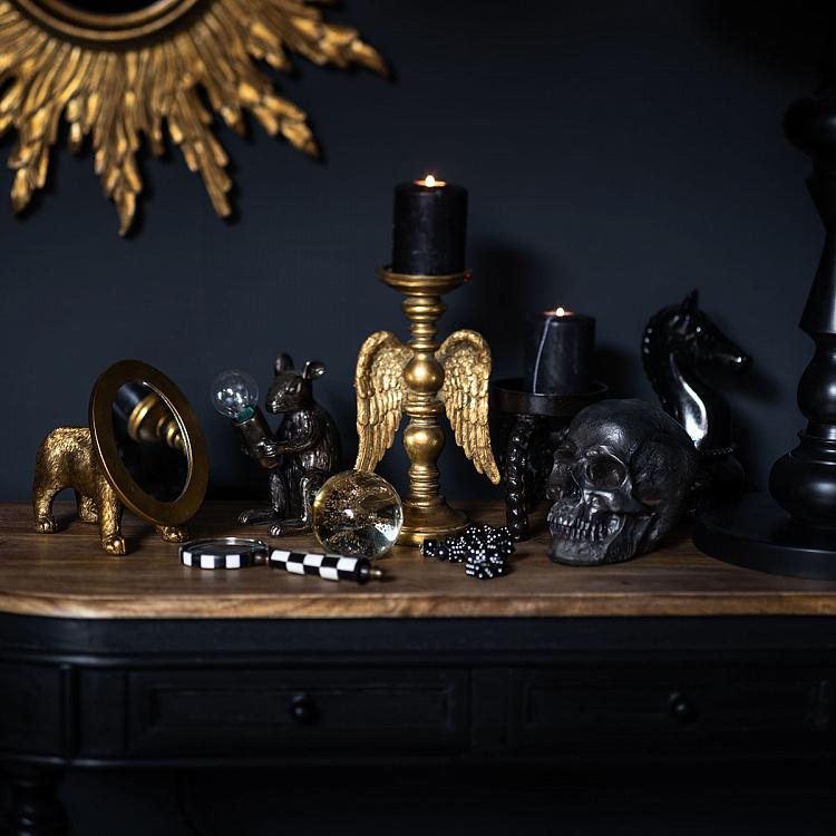 Серебряная настольная лампа Гонсалес Gonzales Lamp Silver Patina