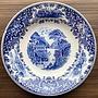 Винтажная тарелка Vintage Plate Blue White Large 9
