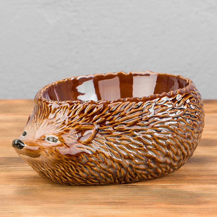 Салатница Ёж Stoneware Hedgehog Bowl Brown
