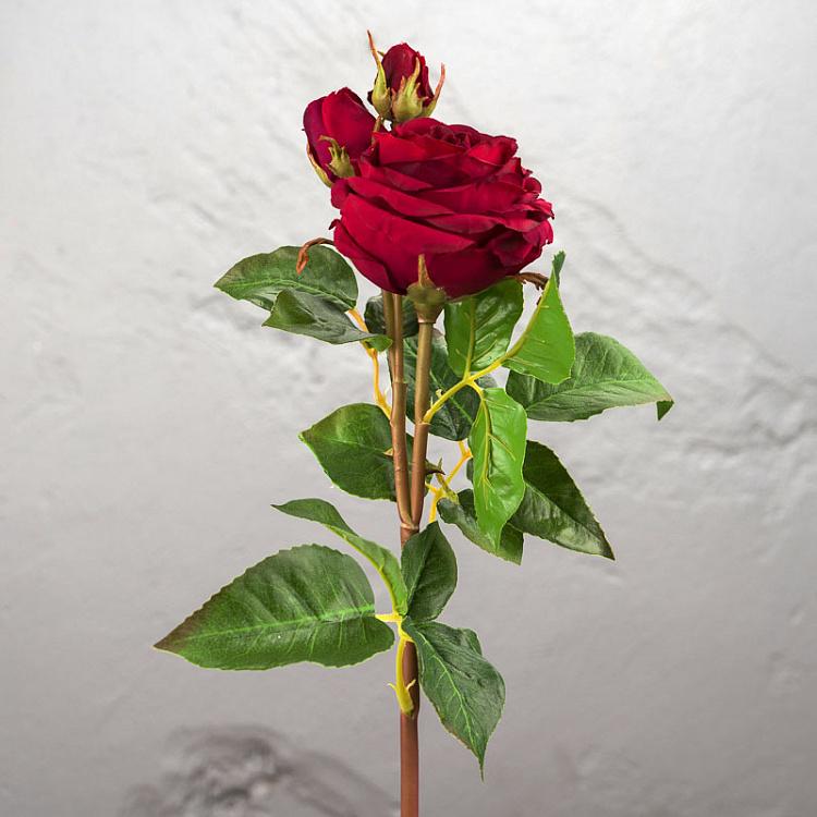 Искусственная роза Дэвид Остин винная David Austin Rose Wine 50 cm