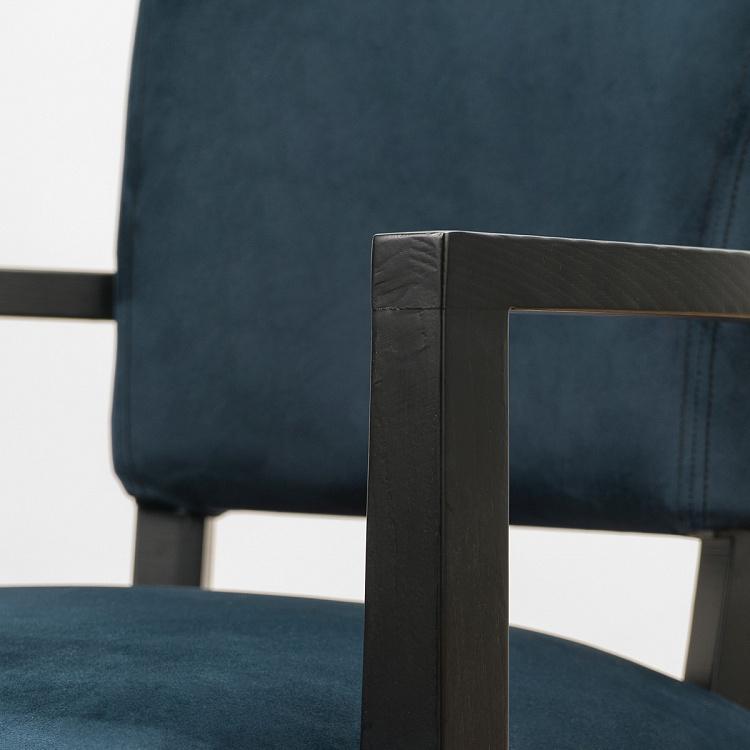 Стул Мами с подлокотниками, чёрные ножки Mami Dining Chair With Arms, Oak Black