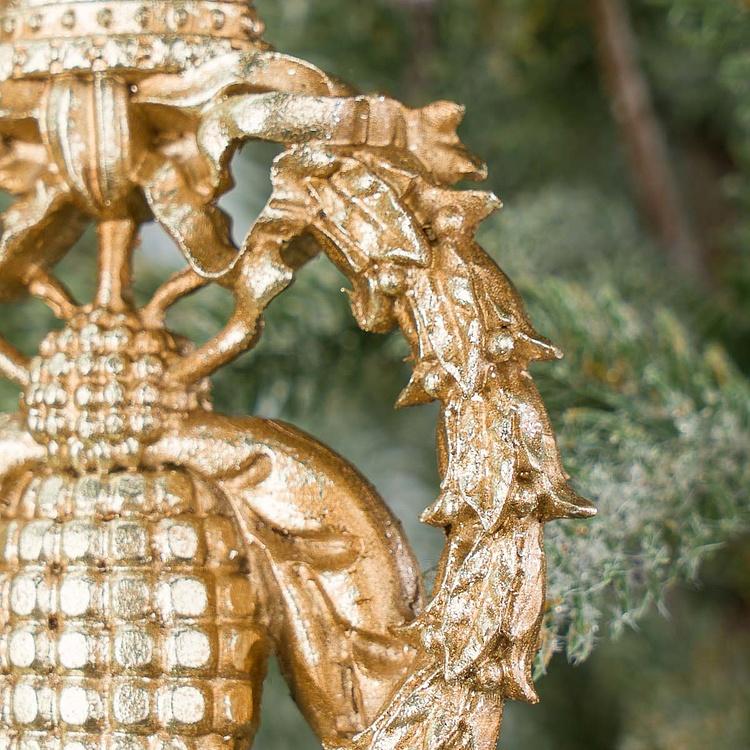 Ёлочная игрушка Королевская пчела Royal Bee Gold Blue 13,5 cm