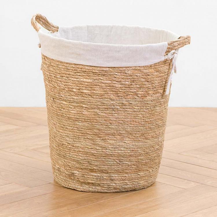 Корзина для хранения с тканевой подкладкой Basket With Beige Lining