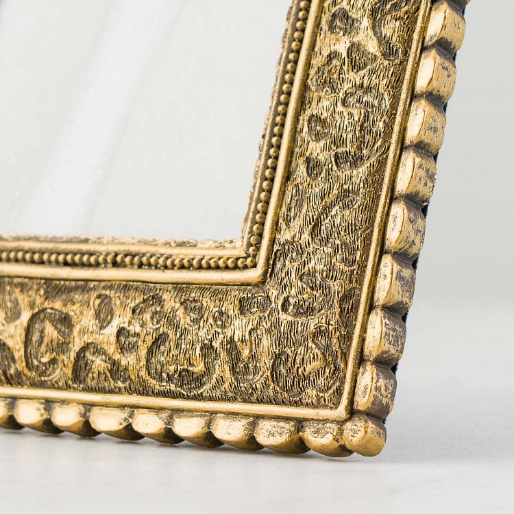 Золотистая рамка для фото с леопардовым принтом Animal Fur Photo Frame