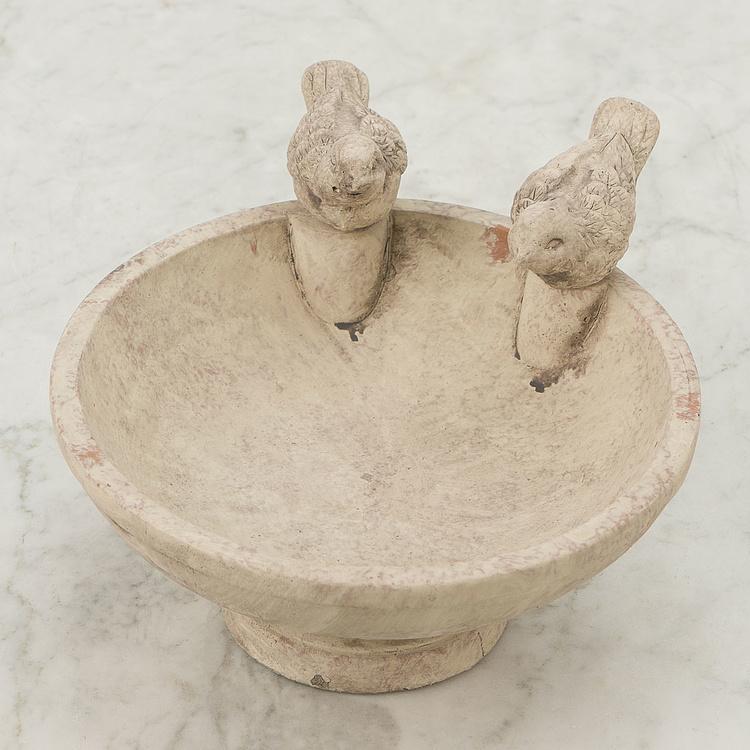 Чаша на подставке Птицы Bird Bath On Feet Grey