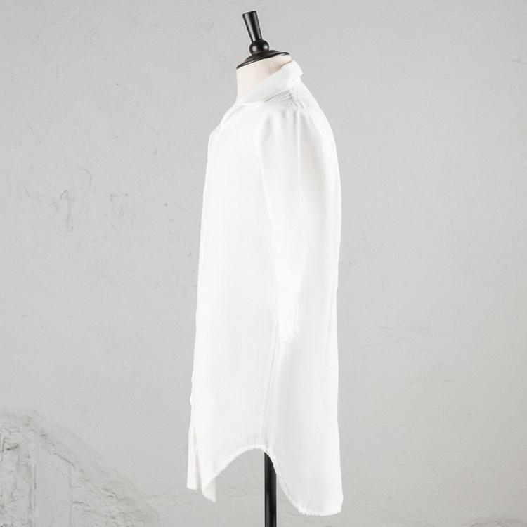 Легкая ночная хлопковая рубашка, размер M Airy Feel Shirt Robe Sleep Wear White M