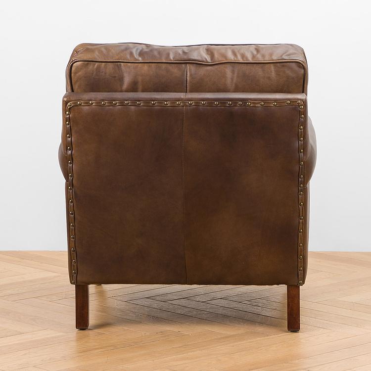 Кресло Джон, красно-коричневые ножки John Armchair, Red Brown Wood D