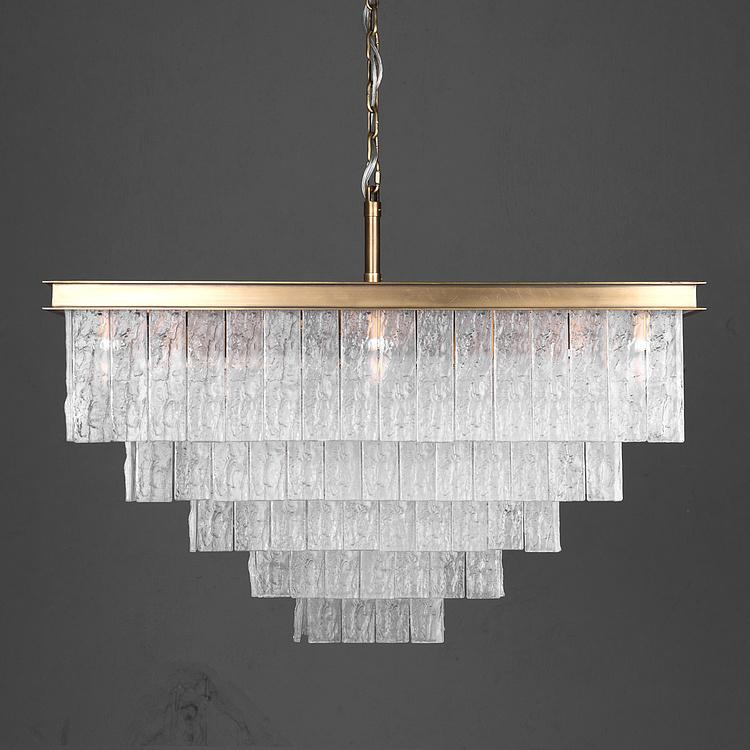 Квадратная люстра Барк с пятью кольцами Bark Square Pendant 5 Rings