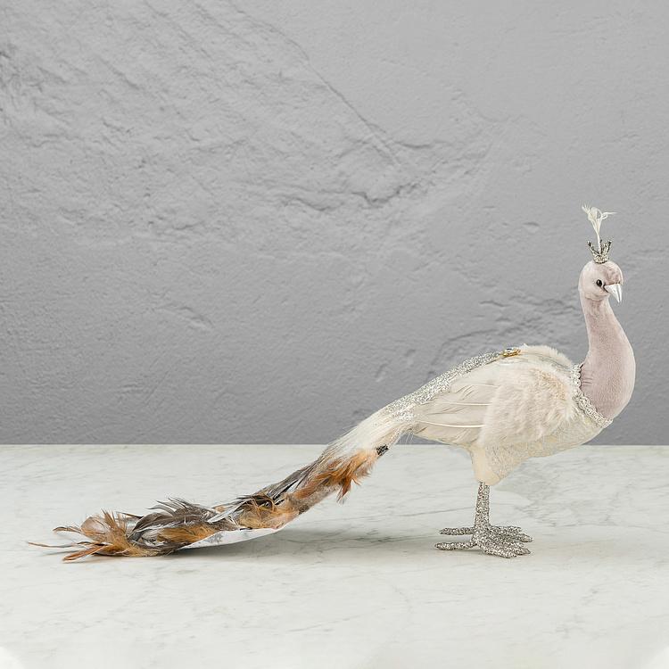 Статуэтка Павлин с золотой короной, L Peacock With Golden Crown Large