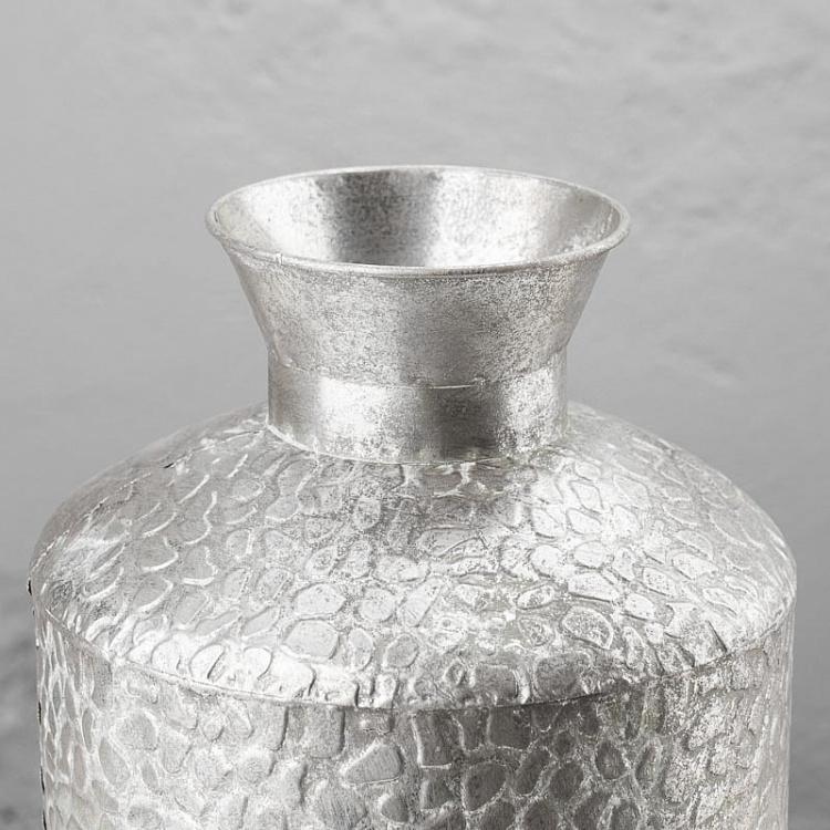 Металлическая ваза под серебро, L Decorative Metal Vase Silver Large