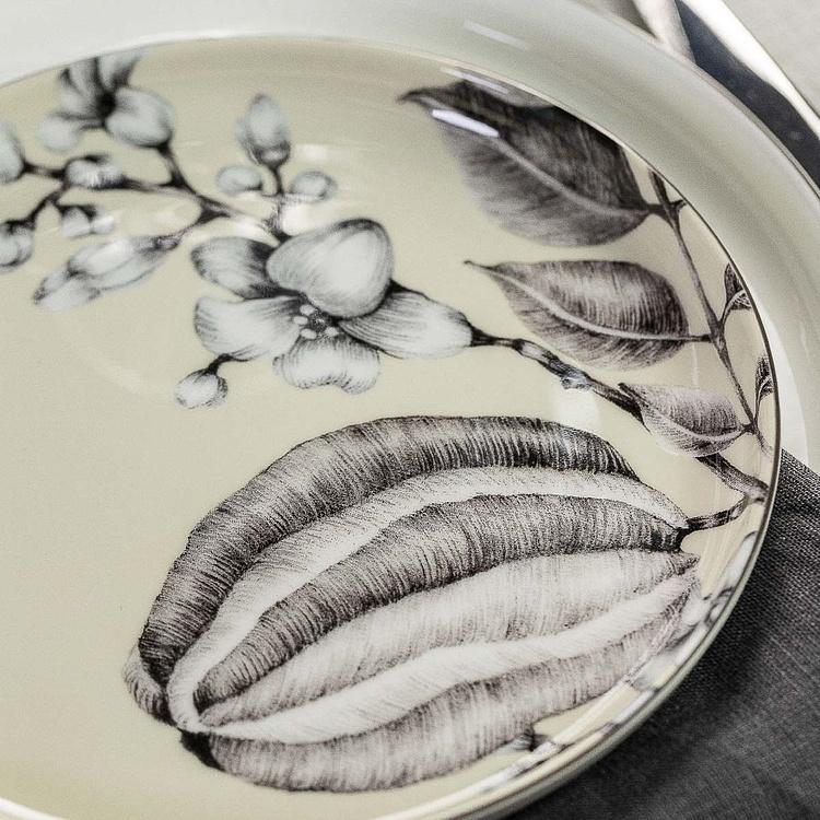 Жёлтая десертная тарелка с карамболой Экзо Exo Dessert Plate Carambola Yellow