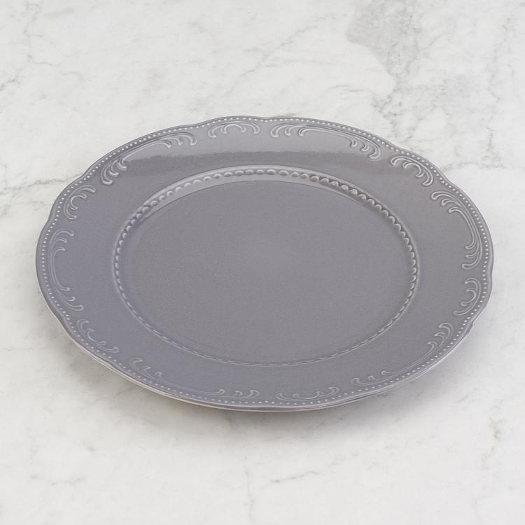 Туманно-серая обеденная тарелка Старая Вена, L Vecchio Vienna Dinner Plate Large London Smoke