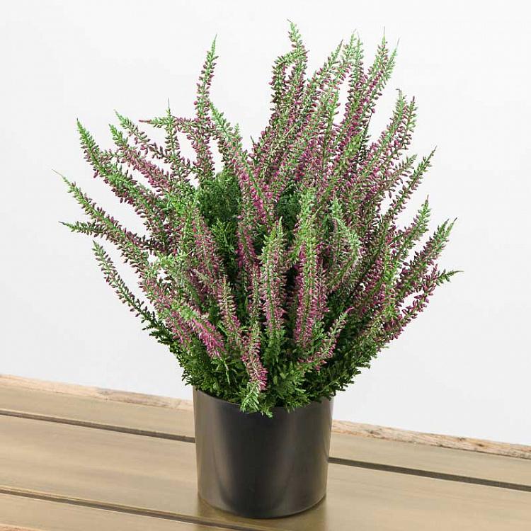 Искусственный тёмно-сиреневый вереск Эрика Erica Dark Lilac Heather Bush 35 cm