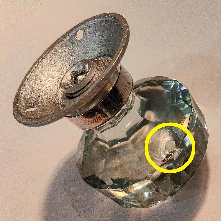 Двусторонняя дверная поворотная ручка Кристалл 2 дисконт Cristal 2 Swivel Door Knob discount