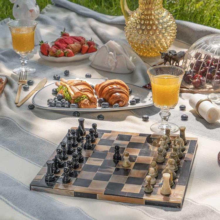 Настольная игра шахматы из рога Буффало Buffalo Chess Game