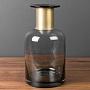 Ваза Pharmacy Bottle With Gold Detail Grey