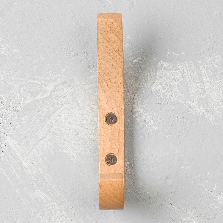 Двухрожковый деревянный крючок Wood Single Coat Hook