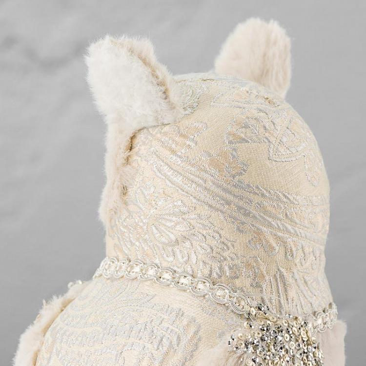 Новогодняя фигурка Сова с блёстками 2 Owl With Sparkles Head Left 34 cm