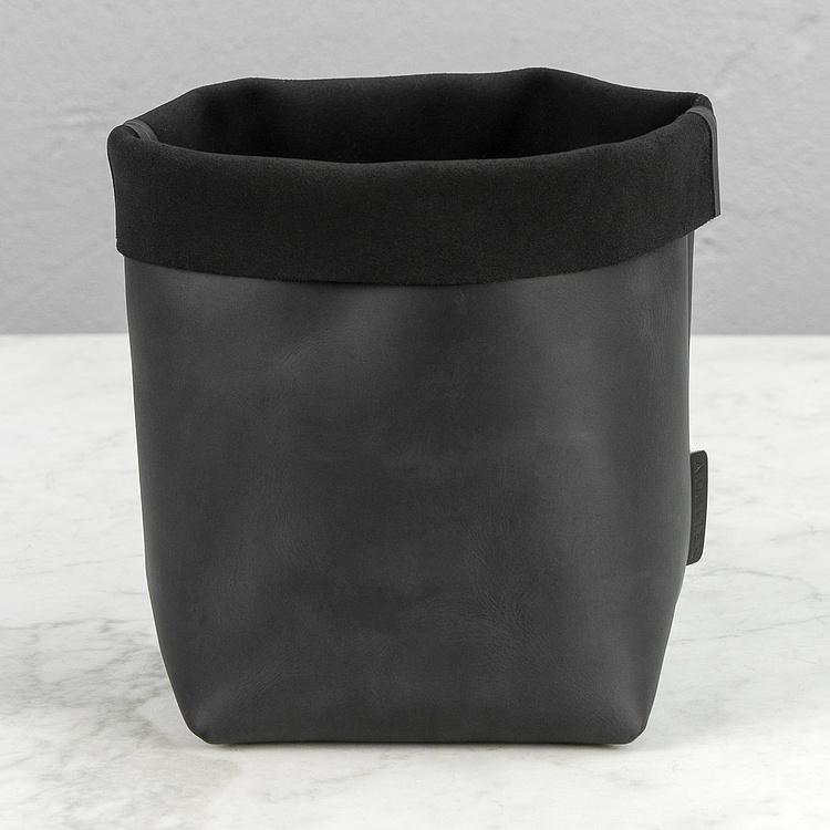 Кожаная корзина для хранения Leather Storage Basket