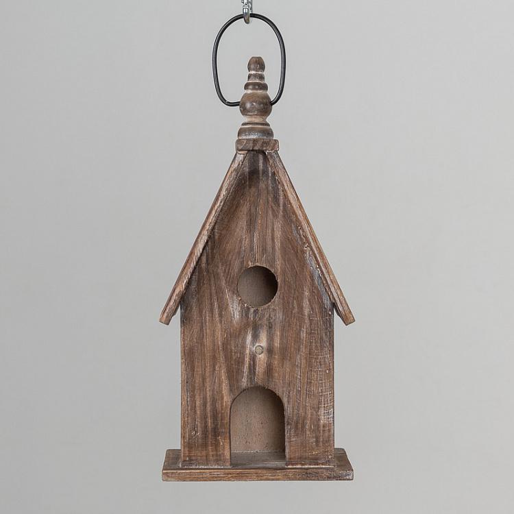 Деревянная кормушка для птиц с двумя отверстиями Cabane A Oiseaux Allongee En Bois 2 Ouvertures