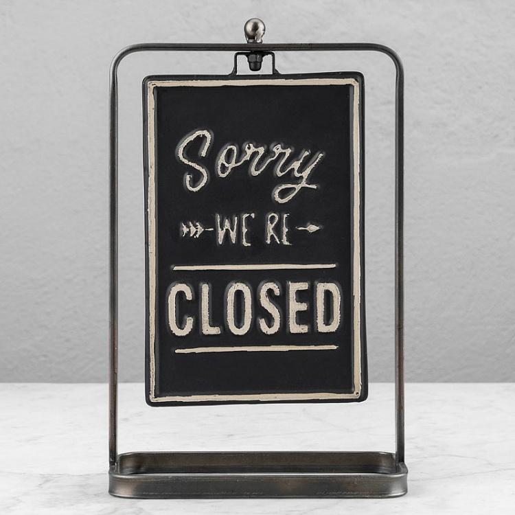 Поворачивающаяся табличка Открыто и Закрыто Rotating Open And Closed Sign On Stand