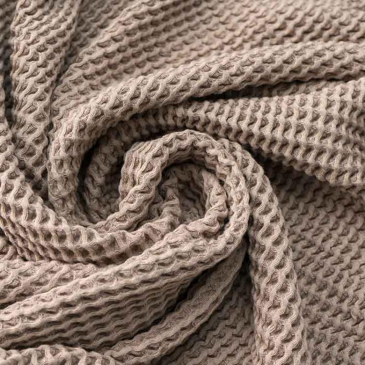 Дымчато-бежевое вафельное банное полотенце Модал 76x142 см Modal Waffle Bath Towel Warm Grey 76x142 cm