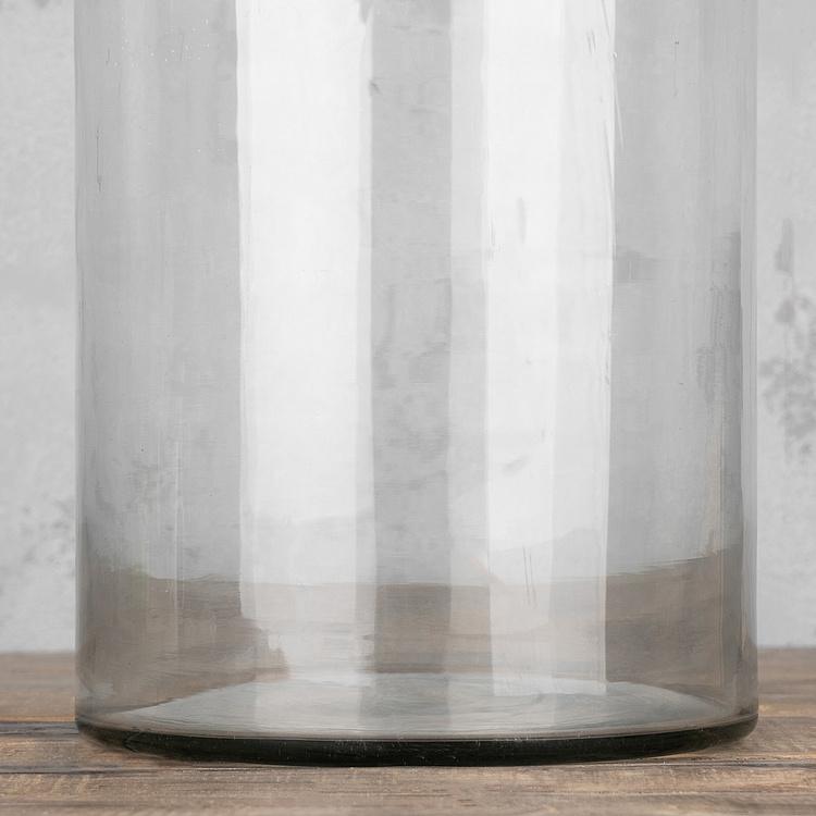 Настольная лампа Бутыль с абажуром цвета Винтаж на золоте Table Lamp Bottle In Clear Glass With Shade Vintage Way On Gold