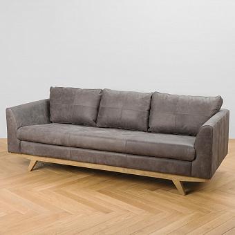 Patrick 3 Seater, Oak Brown