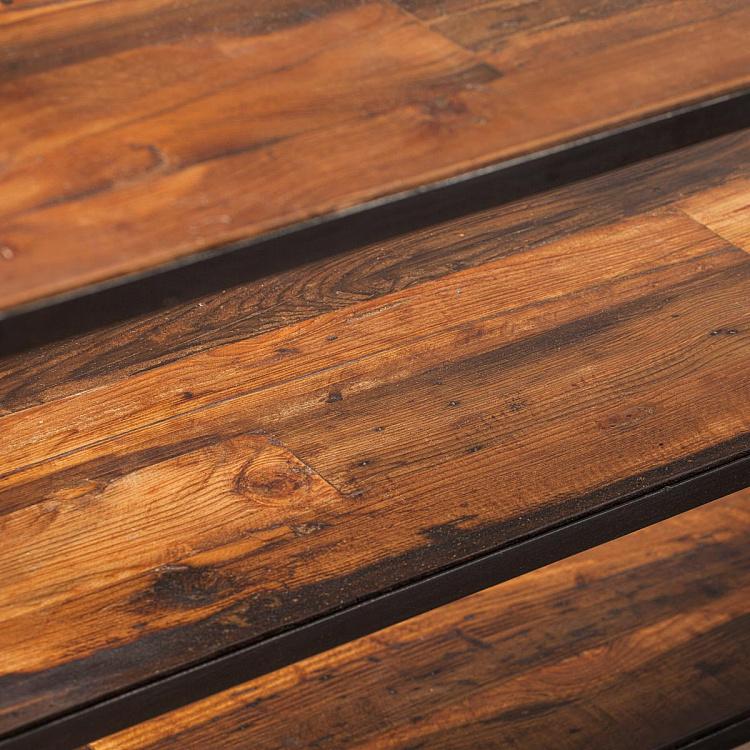 Складывающийся стеллаж с 5-ю деревянными полками Iron And Wooden Shelf With 5 Levels Stanton