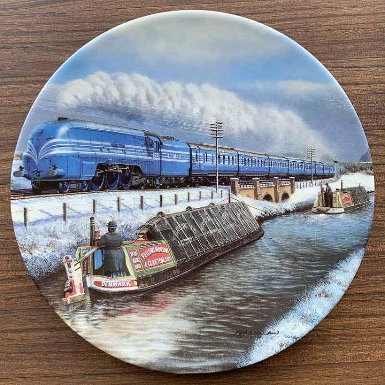 Винтажная тарелка Зимние приветствия Vintage Plate Winter Greetings
