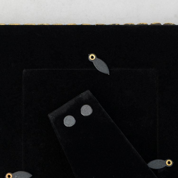 Золотистая рамка для фото с леопардовым принтом Animal Fur Photo Frame