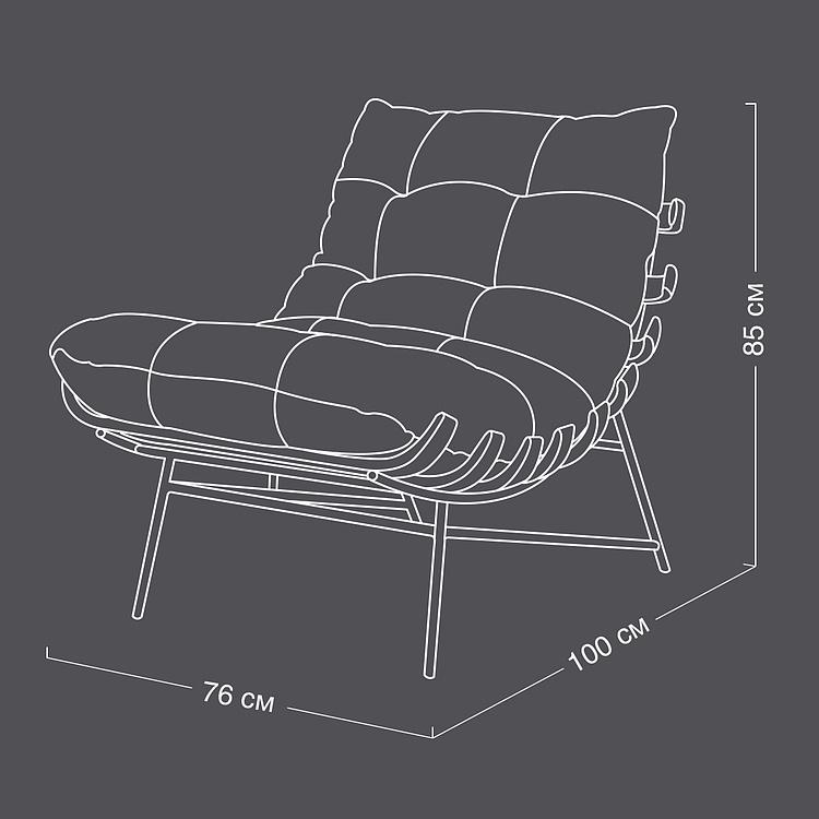 Кресло Капри Capri Armchair, Black Matt Metal RM