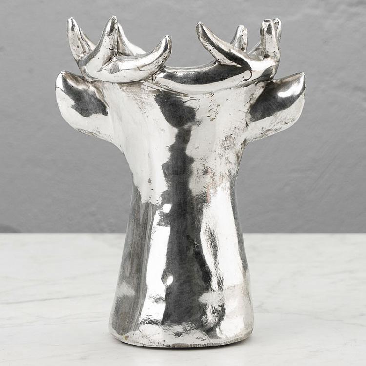 Серебряное кашпо Олень Deer Planter Silver