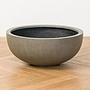 Кашпо Effectory Beton Low Bowl Dark Grey Medium