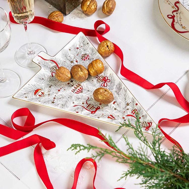 Сервировочное блюдо Новогодняя ёлка New Year Christmas Tree Dish