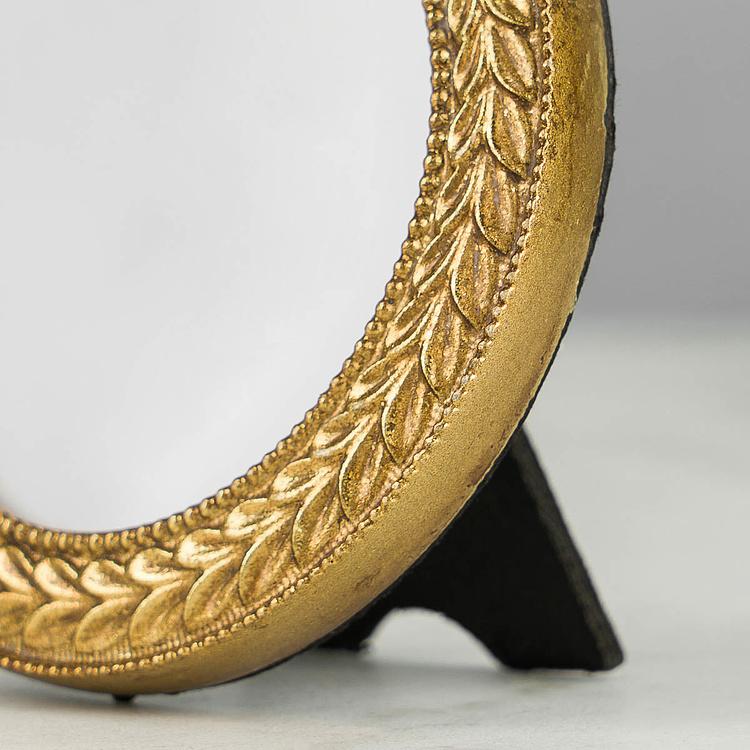 Круглая рамка для фото с лиственным кантом Flowery Photo Frame Round