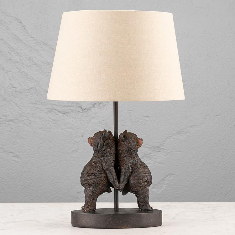 Настольная лампа с абажуром Два медведя 2 Bears Back Lamp With Shade