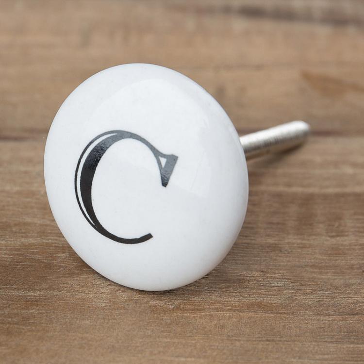 Мебельная ручка-кнопка Алфавит C Alphabet Knob C