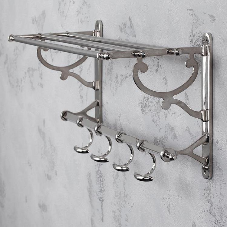 Четырёхместная настенная вешалка Bathroom Towel Rack With 4 Hooks