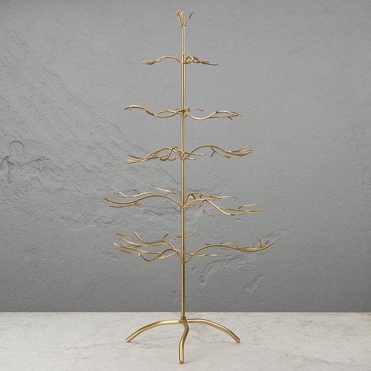 Золотистая ёлка-дисплей Metal Twig Display Tree Gold 93 cm