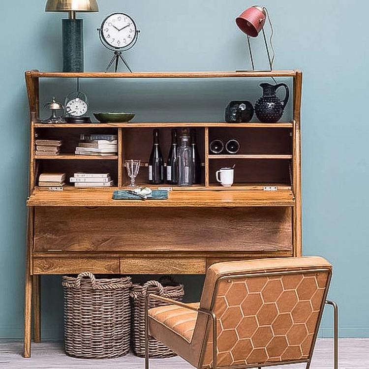 Барный шкаф из дерева манго Покровитель Patron Mid Century Bar Dresser Mango Wood
