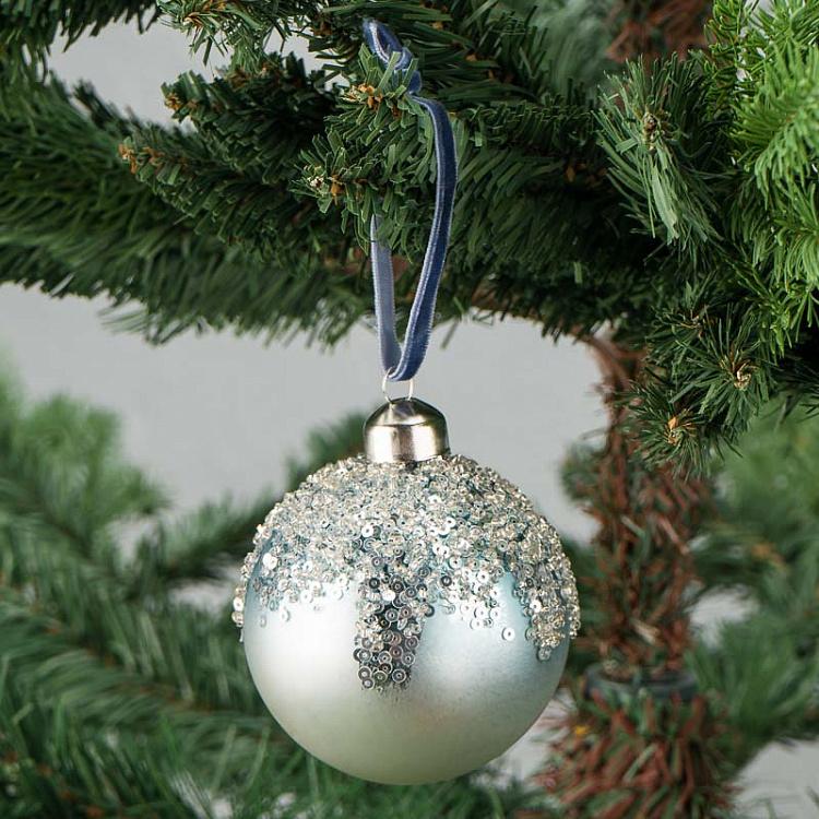 Ёлочная игрушка Снежный шар Snow Ball 8 cm