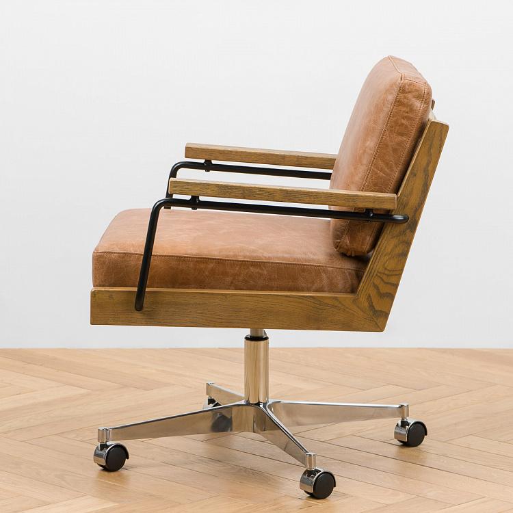 Рабочее кресло Архитектор, светлый ясень Architect Office Chair, Ash Ochre Brown
