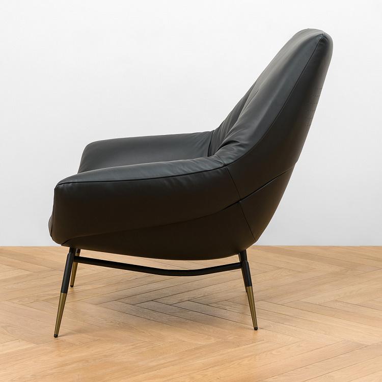 Кресло Бельфьоре с высокой спинкой, бронзовые ножки Belfiore High Back Armchair, Bronze