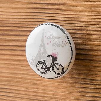 Bonjour Paris Ceramic Shabby Chic Knob