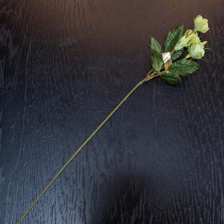Искусственная Мини-роза светло-зелёная Mini Rose Creme/Green 30 cm