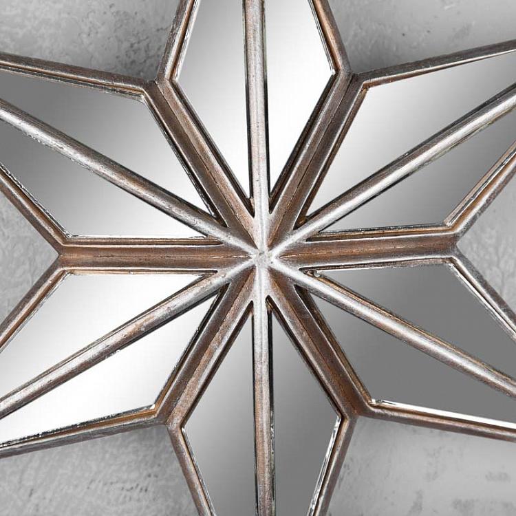 Настенная новогодняя Звезда с зеркальными гранями Wall Star With Mirrors 29 cm